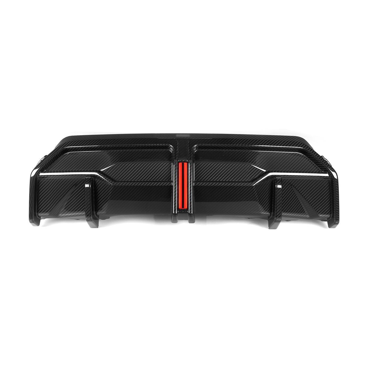 SQ STYLE CARBON FIBRE REAR DIFFUSER TRIM WITH BRAKE LIGHT FOR BMW G42 2 SERIES